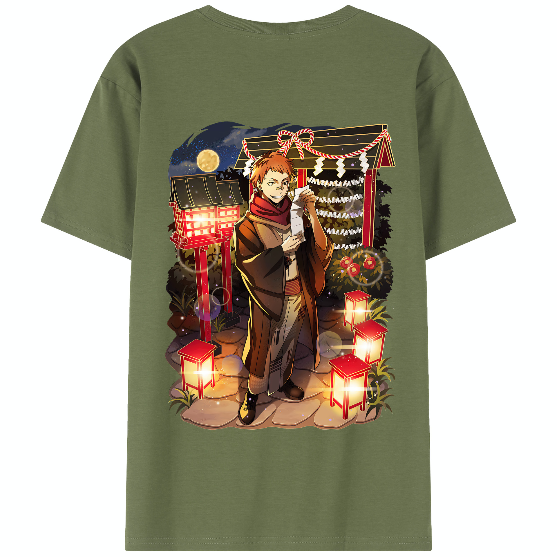 （画像用） 文豪ストレイドッグス Bungo Stray Dogs 綿100％半袖Tシャツ（背面プリント）
